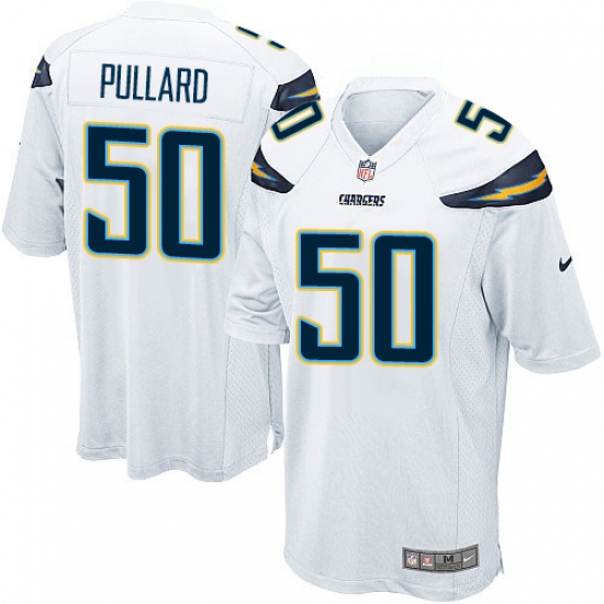 Men's Nike Los Angeles Chargers #50 Hayes Pullard Game White NFL Jersey - Ujersey