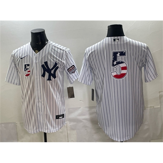 Men's New York Yankees #5 Joe DiMaggio White 2026 USA 250 Fourth of July Home Stadium Stitched Baseball Jersey - Ujersey