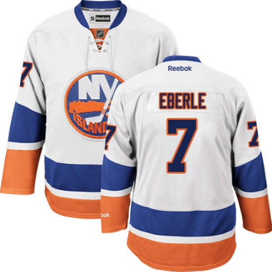 Youth Reebok New York Islanders #7 Jordan Eberle Authentic White Away NHL Jersey - Ujersey