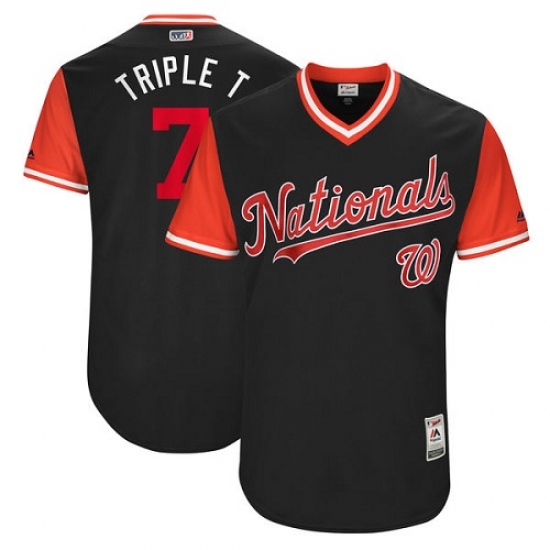 Men's Majestic Washington Nationals #7 Trea Turner 