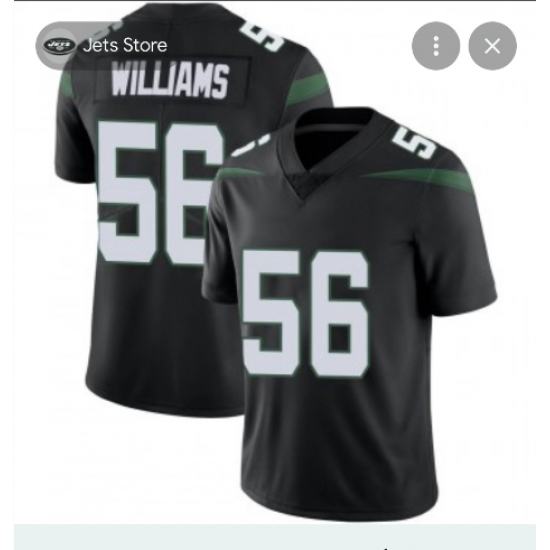 Men's New York Jets #56 Quincy Williams Nike Gotham Black Limited Jersey