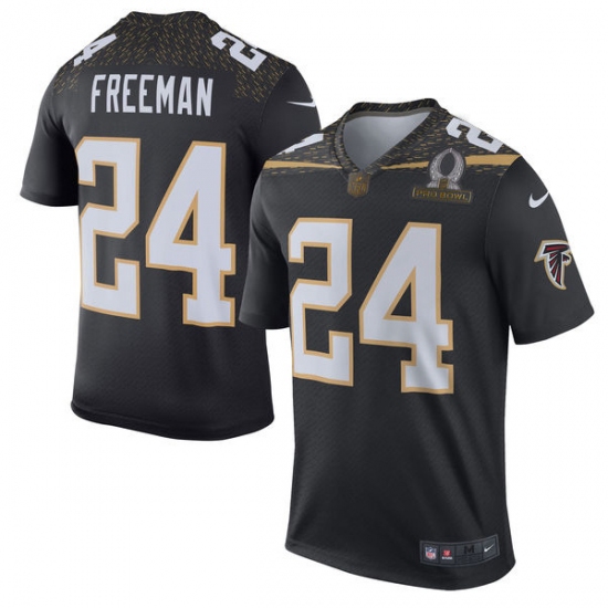 Men's Nike Atlanta Falcons #24 Devonta Freeman Elite Black Team Irvin 2016 Pro Bowl NFL Jersey - Ujersey