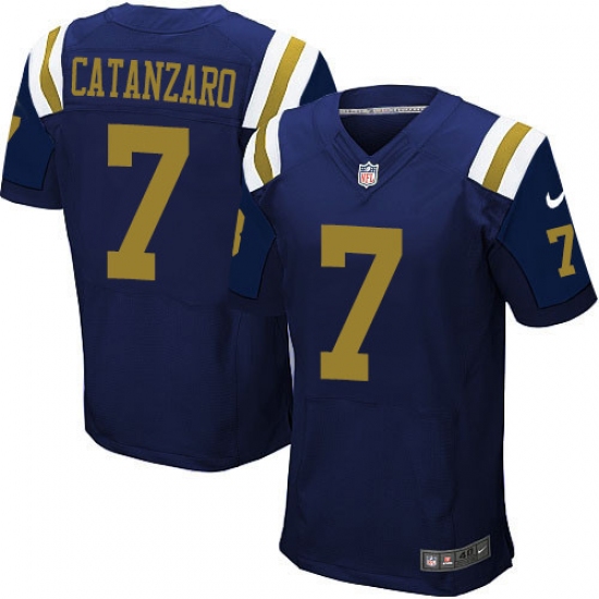 Men's Nike New York Jets #7 Chandler Catanzaro Elite Navy Blue Alternate NFL Jersey - Ujersey