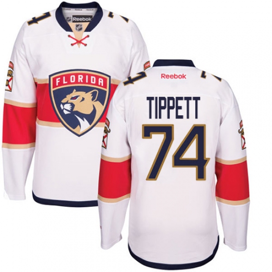 Youth Reebok Florida Panthers #74 Owen Tippett Authentic White Away NHL Jersey - Ujersey