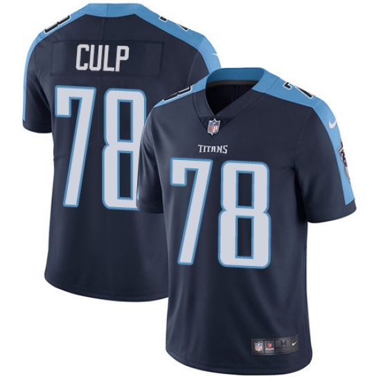 Youth Nike Tennessee Titans #78 Curley Culp Elite Navy Blue Alternate NFL Jersey - Ujersey