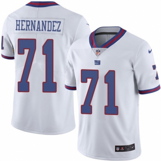 Men's Nike New York Giants #71 Will Hernandez Limited White Rush Vapor Untouchable NFL Jersey - Ujersey