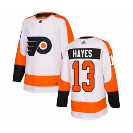Youth Philadelphia Flyers #13 Kevin Hayes Authentic White Away Hockey Jersey - Ujersey