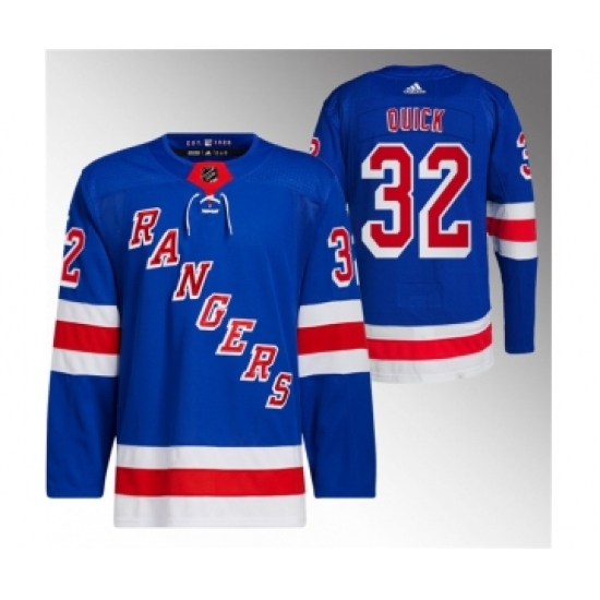Men's New York Rangers #32 Jonathan Quick Royal Stitched Jersey - Ujersey