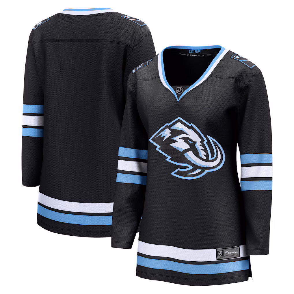 Women's Utah Mammoth Fanatics Black Home Breakaway Jersey - ujerseystore