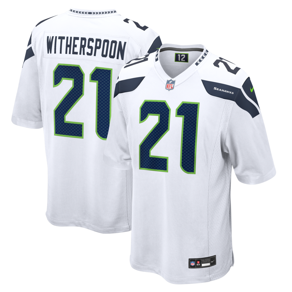 Men's Seattle Seahawks Devon Witherspoon Nike White Game Jersey - Ujersey Shop