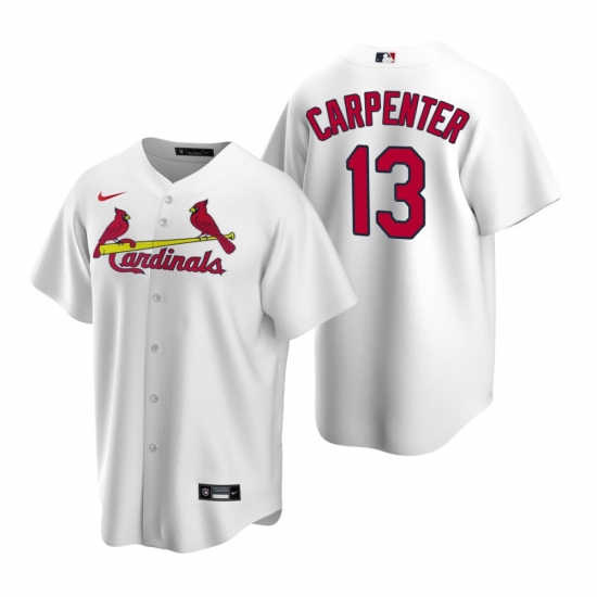 Men's Nike St. Louis Cardinals #13 Matt Carpenter White Home Stitched Baseball Jersey - Ujersey