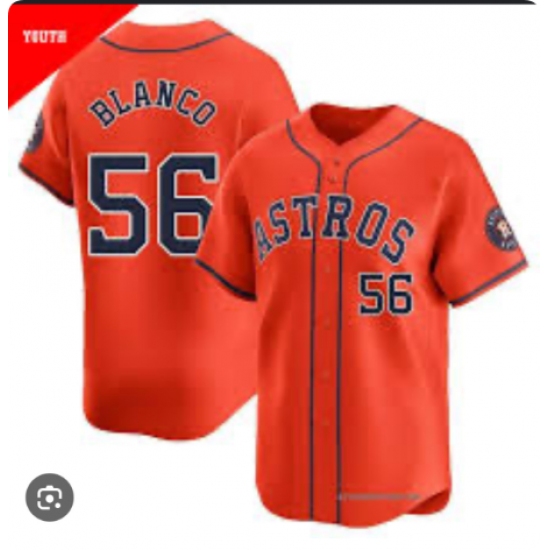 Men's Houston Astros #56 Ronel Blanco Nike Orange Home Replica Jersey - Ujersey