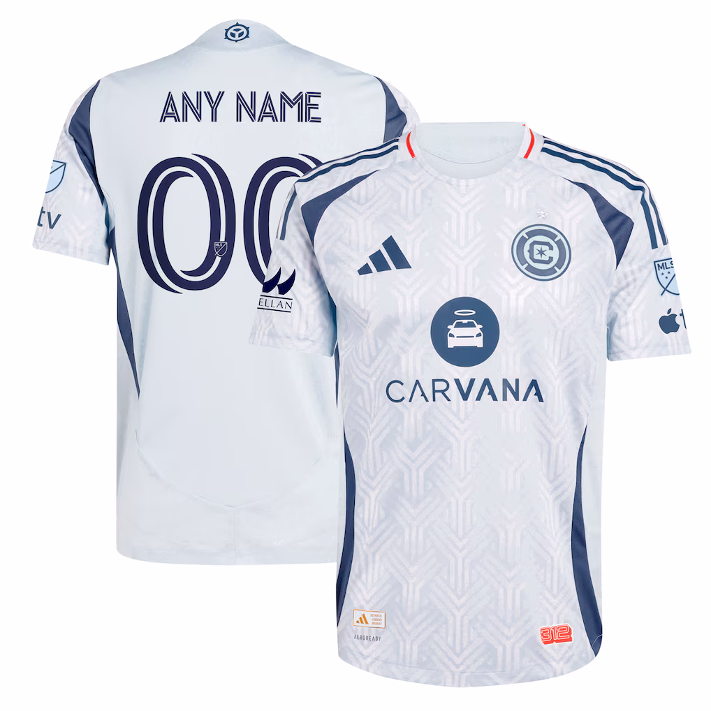 Men's Chicago Fire adidas Light Blue 2025 The Municipal Kit Authentic Custom Jersey - ujerseystore