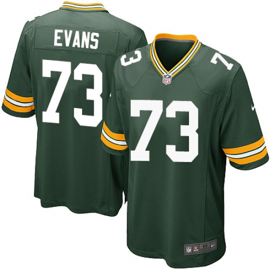 Men's Nike Green Bay Packers #73 Jahri Evans Game Green Team Color NFL Jersey - Ujersey