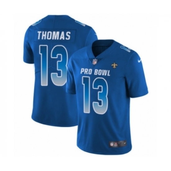Youth Nike New Orleans Saints #13 Michael Thomas Limited Royal Blue NFC 2019 Pro Bowl NFL Jersey - Ujersey