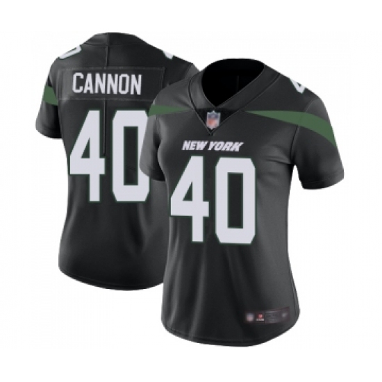 Women's New York Jets #40 Trenton Cannon Black Alternate Vapor Untouchable Limited Player Football Jersey - Ujersey