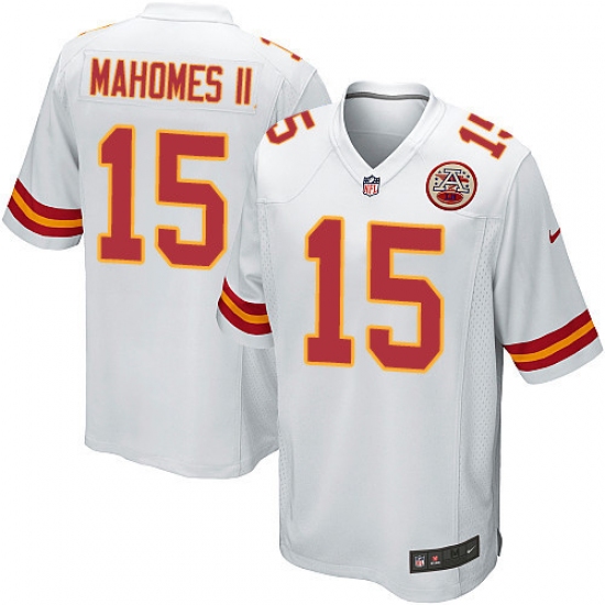 Men's Nike Kansas City Chiefs #15 Patrick Mahomes II Game White NFL Jersey - Ujersey