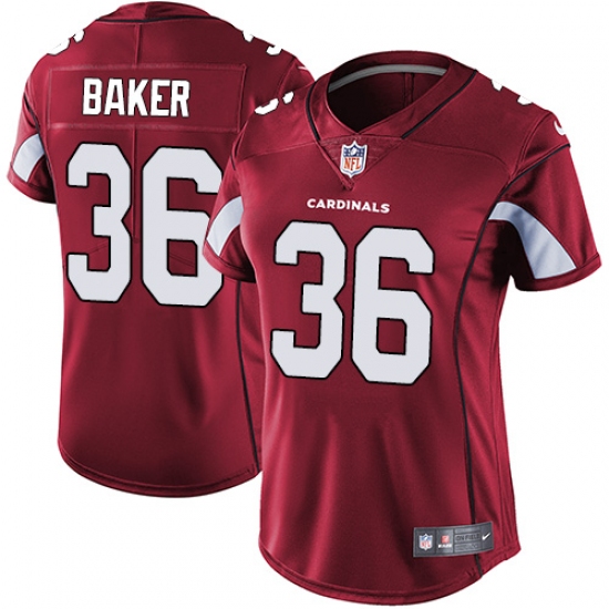 Women's Nike Arizona Cardinals #36 Budda Baker Red Team Color Vapor Untouchable Limited Player NFL Jersey - Ujersey