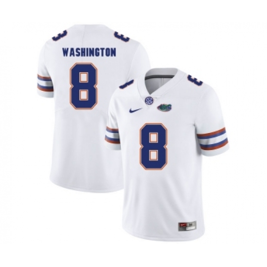 Florida Gators 8 Nick Washington White College Football Jersey - Ujersey