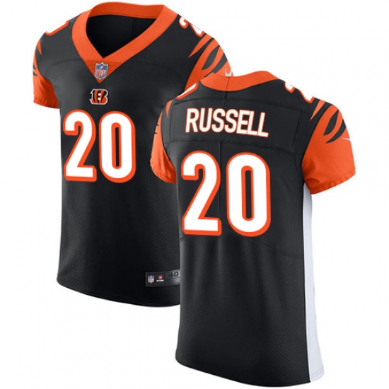 Men's Nike Cincinnati Bengals #20 KeiVarae Russell Black Team Color Vapor Untouchable Elite Player NFL Jersey - Ujersey
