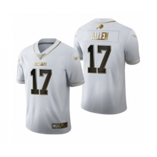Men's Buffalo Bills #17 Josh Allen Limited White Golden Edition Football Jersey - Ujersey