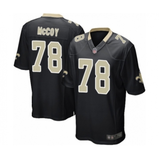 Men's New Orleans Saints #78 Erik McCoy Game Black Team Color Football Jersey - Ujersey