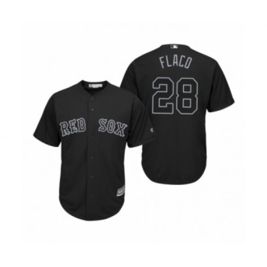 Women's Boston Red Sox #28 J.D. Martinez Flaco Black 2019 Players Weekend Replica Jersey - Ujersey