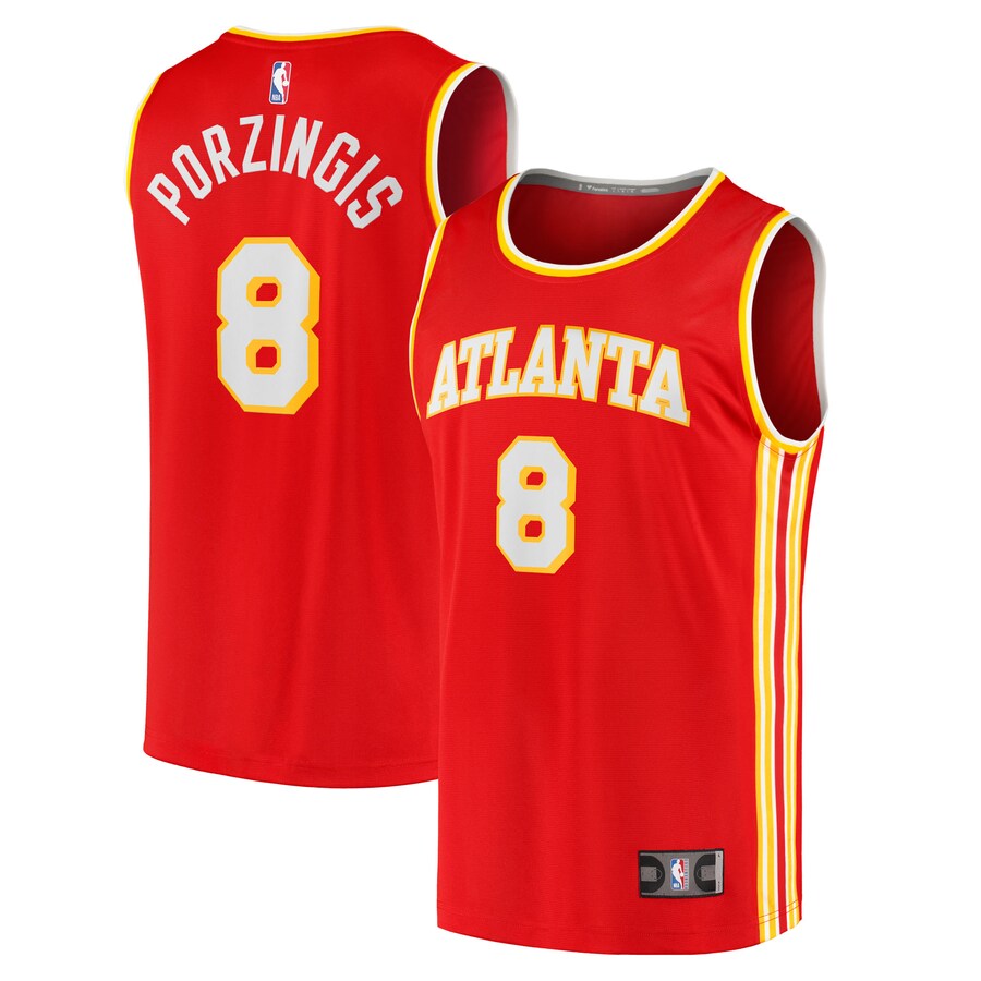 Men's Atlanta Hawks Kristaps Porziņģis Fanatics Red Fast Break Replica Jersey - Icon Edition - Ujersey