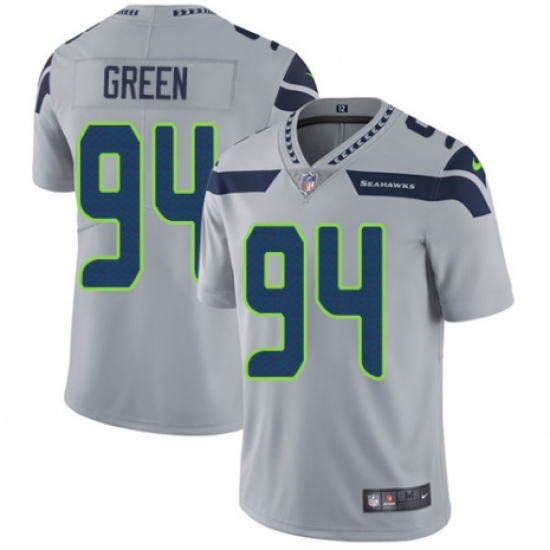 Youth Nike Seattle Seahawks #94 Rasheem Green Grey Alternate Vapor Untouchable Elite Player NFL Jersey - Ujersey