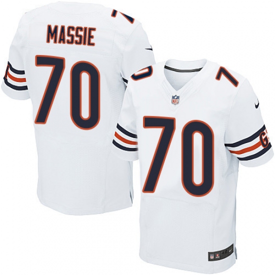 Men's Nike Chicago Bears #70 Bobby Massie Elite White NFL Jersey - Ujersey