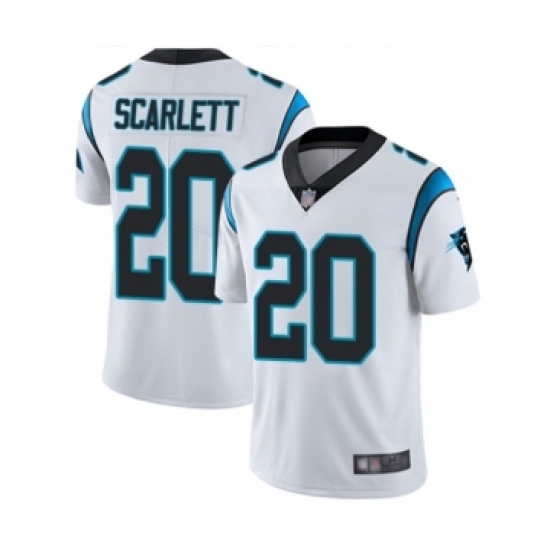 Youth Carolina Panthers #20 Jordan Scarlett White Vapor Untouchable Limited Player Football Jersey - Ujersey