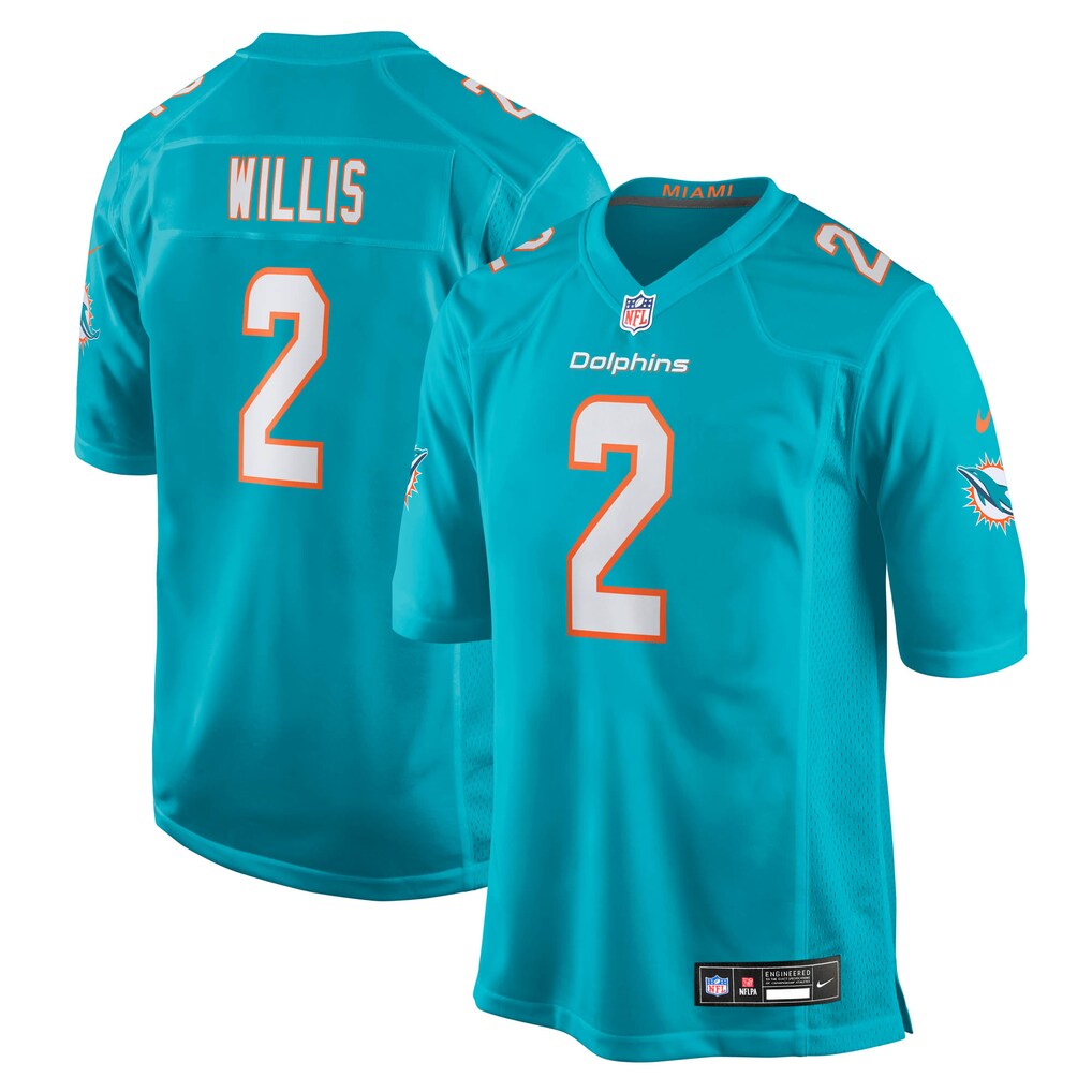 Men's Miami Dolphins Malik Willis Nike Aqua Game Jersey - Ujersey NHL