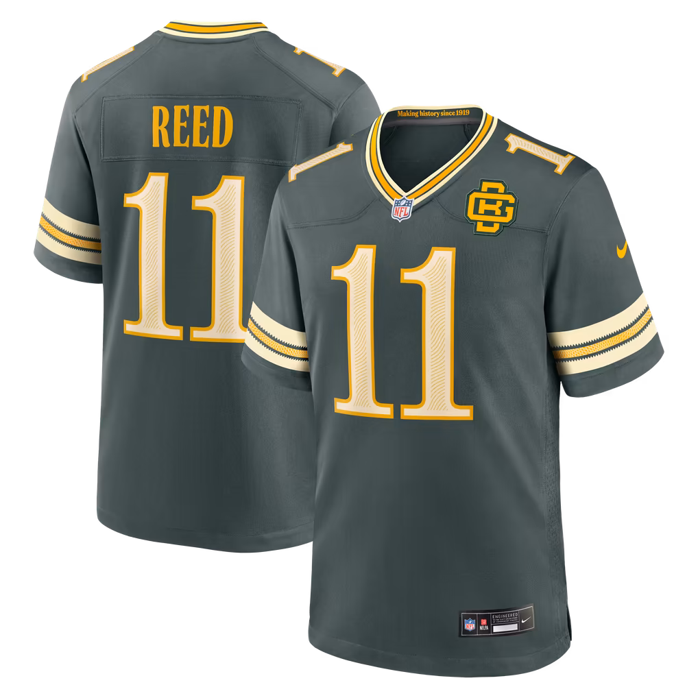 Men's Green Bay Packers Jayden Reed Nike Green 2026 Rivalries Collection Game Jersey