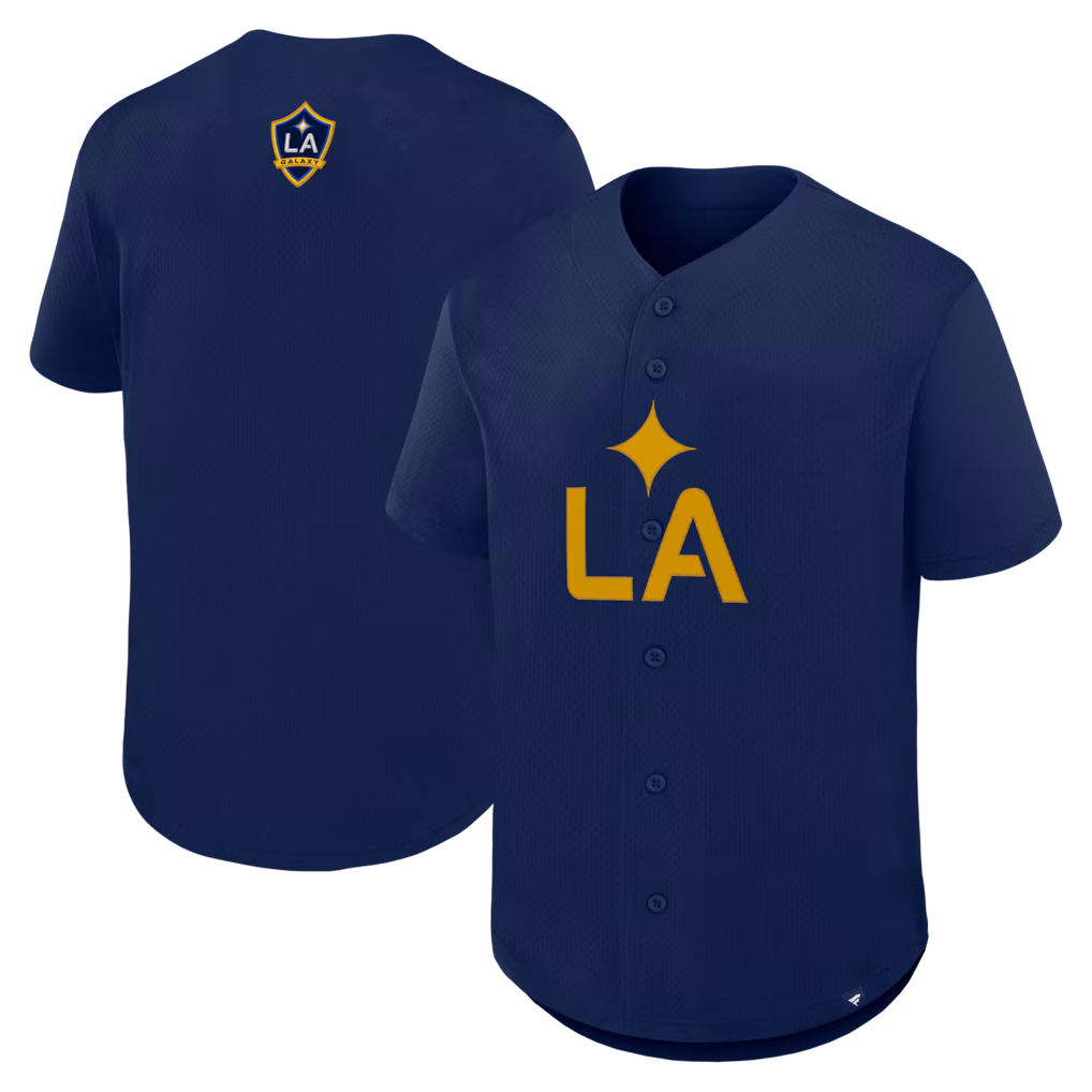 Men's LA Galaxy Fanatics Navy Maximum Intensity Button-Up Jersey