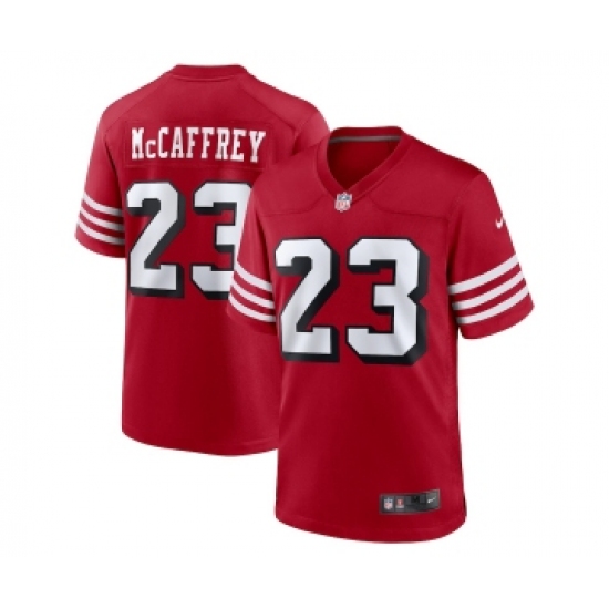 Men's Nike San Francisco 49ers #23 Christian McCaffrey Red Game Stitched Football Jersey - Ujersey