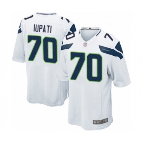Men's Seattle Seahawks #70 Mike Iupati Game White Football Jersey - Ujersey