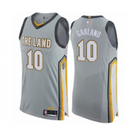 Men's Cleveland Cavaliers #10 Darius Garland Authentic Gray Basketball Jersey - City Edition - Ujersey