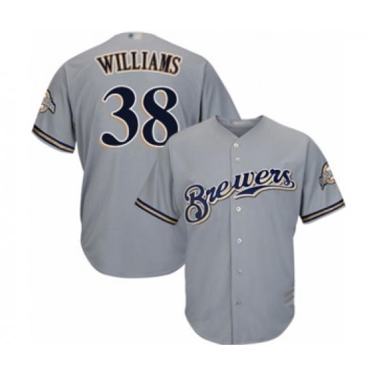 Youth Milwaukee Brewers #38 Devin Williams Authentic Grey Road Cool Base Baseball Player Jersey - Ujersey