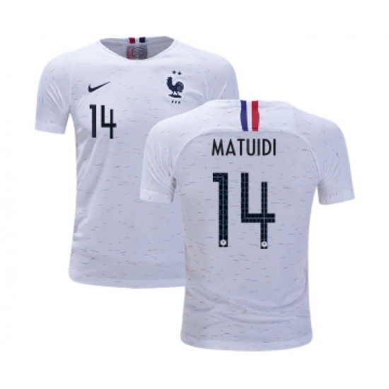 France #14 Matuidi Away Kid Soccer Country Jersey