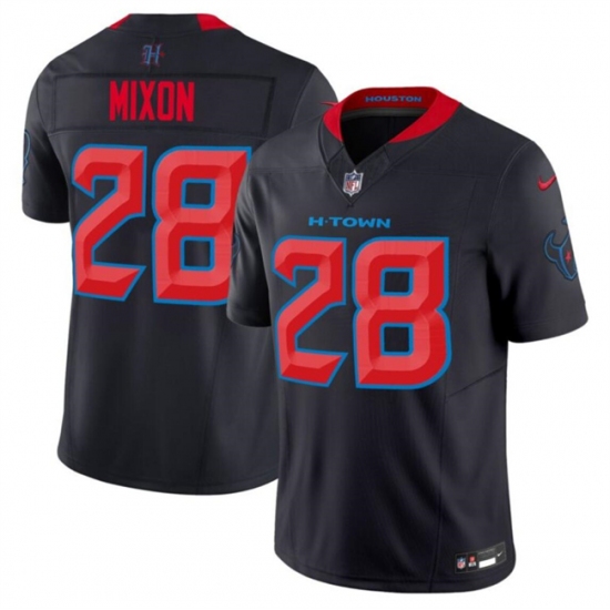 Men's Houston Texans #28 Joe Mixon Navy 2024 2nd Alternate F.U.S.E Vapor Football Stitched Jersey - Ujersey