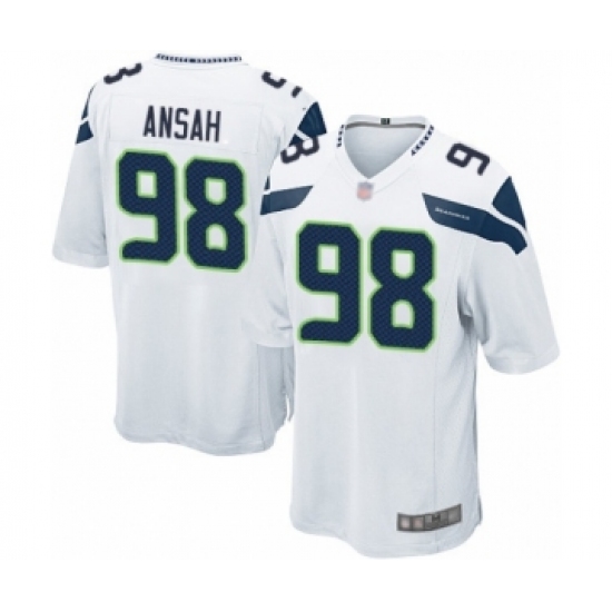 Men's Seattle Seahawks #98 Ezekiel Ansah Game White Football Jersey - Ujersey