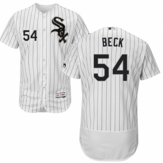 Men's Majestic Chicago White Sox #54 Chris Beck White Home Flex Base Authentic Collection MLB Jersey - Ujersey