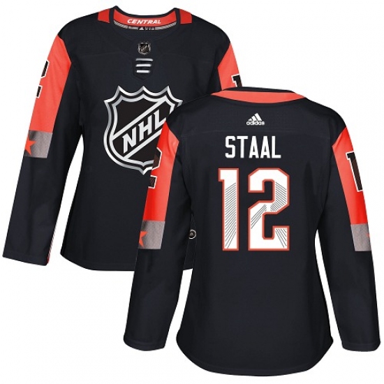 Women's Adidas Minnesota Wild #12 Eric Staal Authentic Black 2018 All-Star Central Division NHL Jersey - Ujersey