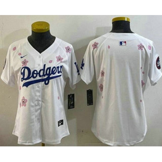 Women's Los Angeles Dodgers Blank White 2025 Tokyo Series Limited Jersey - Ujersey