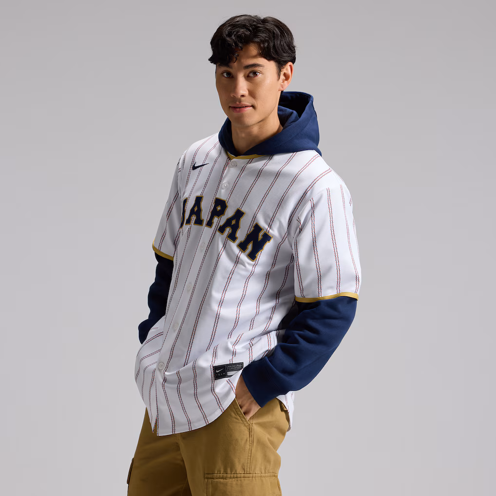 Men's Japan Baseball Nike White 2026 World Baseball Classic Home Stadium Jersey - U-jersey