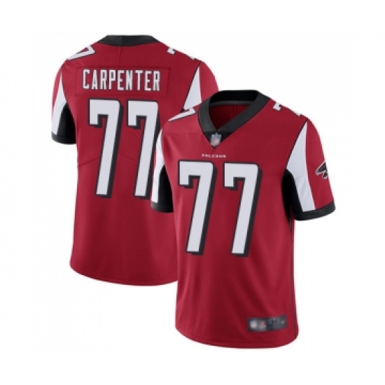 Men's Atlanta Falcons #77 James Carpenter Red Team Color Vapor Untouchable Limited Player Football Jersey - Ujersey