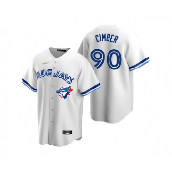 Mens Toronto Blue Jays #90 Adam Cimber Nike White Cooperstown Collection Jersey - Ujersey