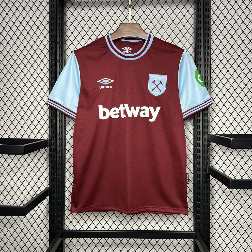 West Ham United Football Jersey Home Custom Shirt 2024/25 - Ujersey