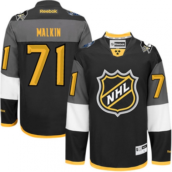 Men's Reebok Pittsburgh Penguins #71 Evgeni Malkin Premier Black 2016 All Star NHL Jersey - Ujersey