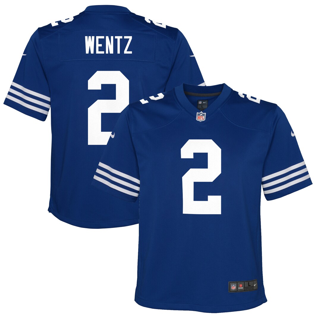 Youth Indianapolis Colts Carson Wentz Nike Royal Alternate Game Jersey - Ujersey